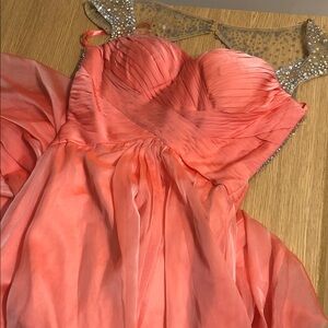 Jovani Vibrant Coral Gown